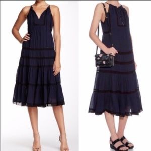 Rebecca Taylor navy cotton voile dress